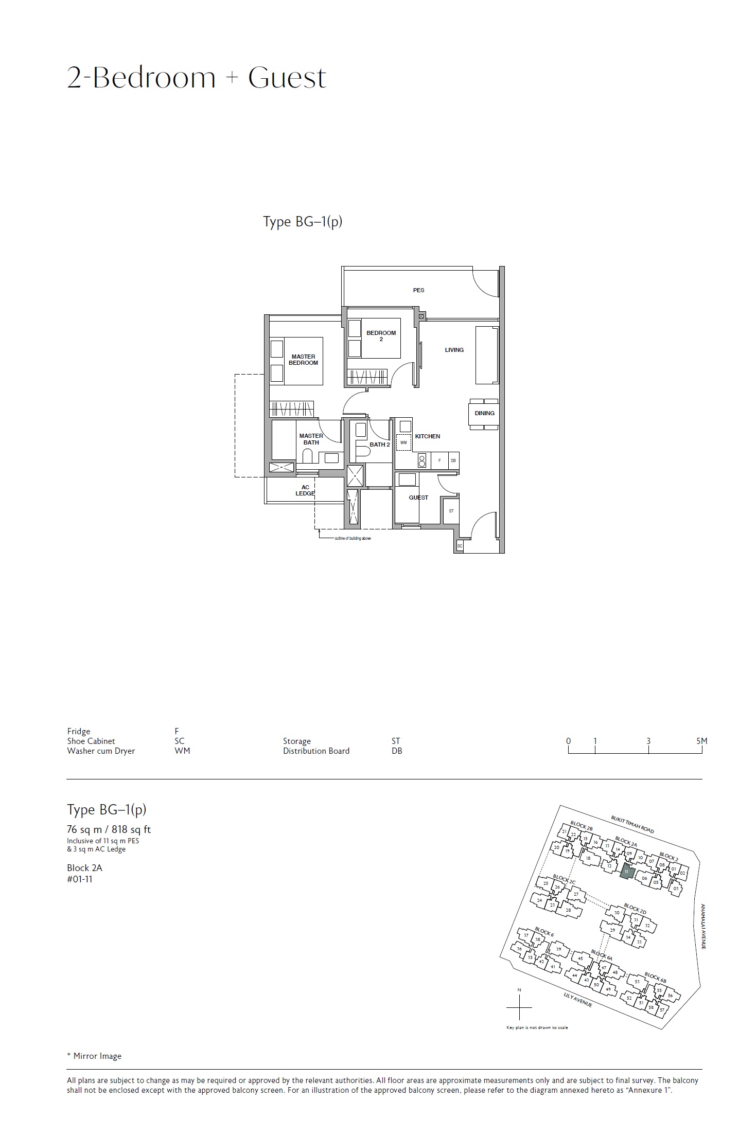 Royal Green 1 Bedroom Floor Plan 5